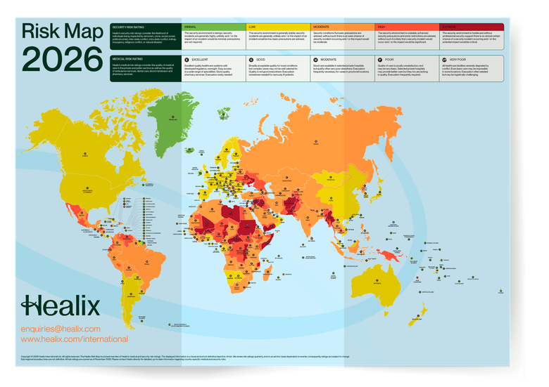 Emerging Risk Cognitive Map See risks clearly with the Healix Risk Map 2026 | Healix
