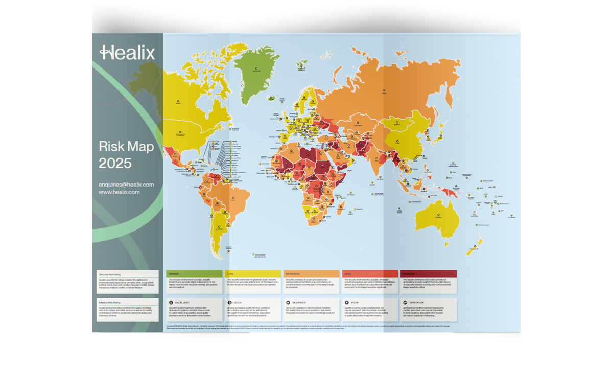 Risk Map 2025 | Welcome to Risk Radar 2025 | Healix
