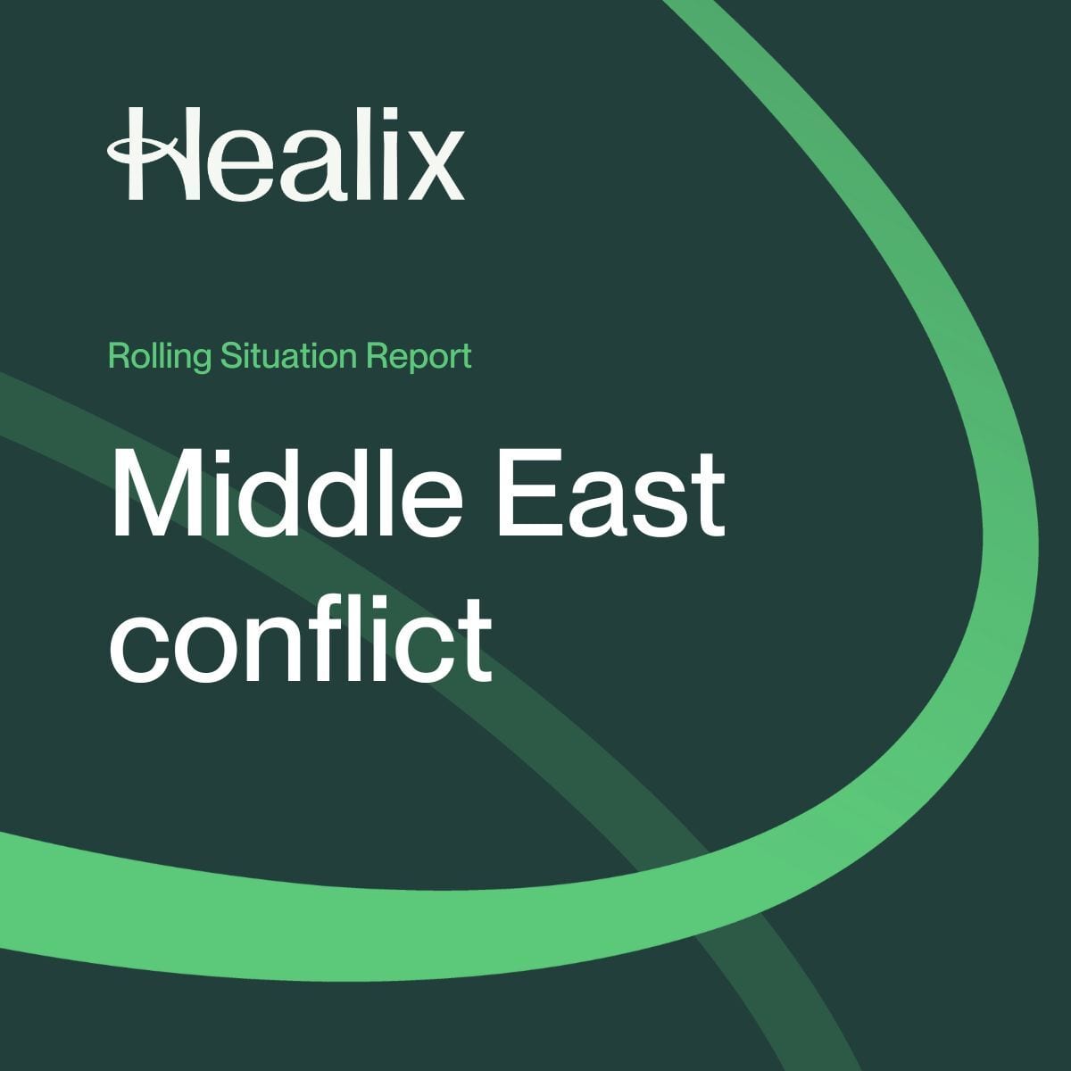 Mockup of the 'Middle East Conflict Rolling Situation Report' cover