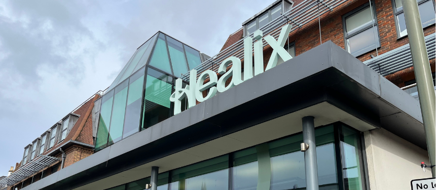 Modern office space at Healix International in Esher, reflecting a professional, collaborative work environment and the company’s global growth ambitions.